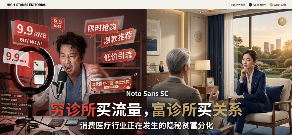 穷诊所买流量,富诊所买关系:消费医疗行业正在发生的隐秘贫富分化 穷诊所买流量,富诊所买关系:消费医疗行业正在发生的隐秘贫富分化