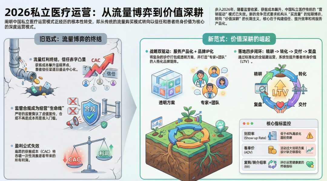 流量死了,私立医院靠什么活?2026医疗运营7大跃迁路线图 流量死了,私立医院靠什么活?2026医疗运营7大跃迁路线图